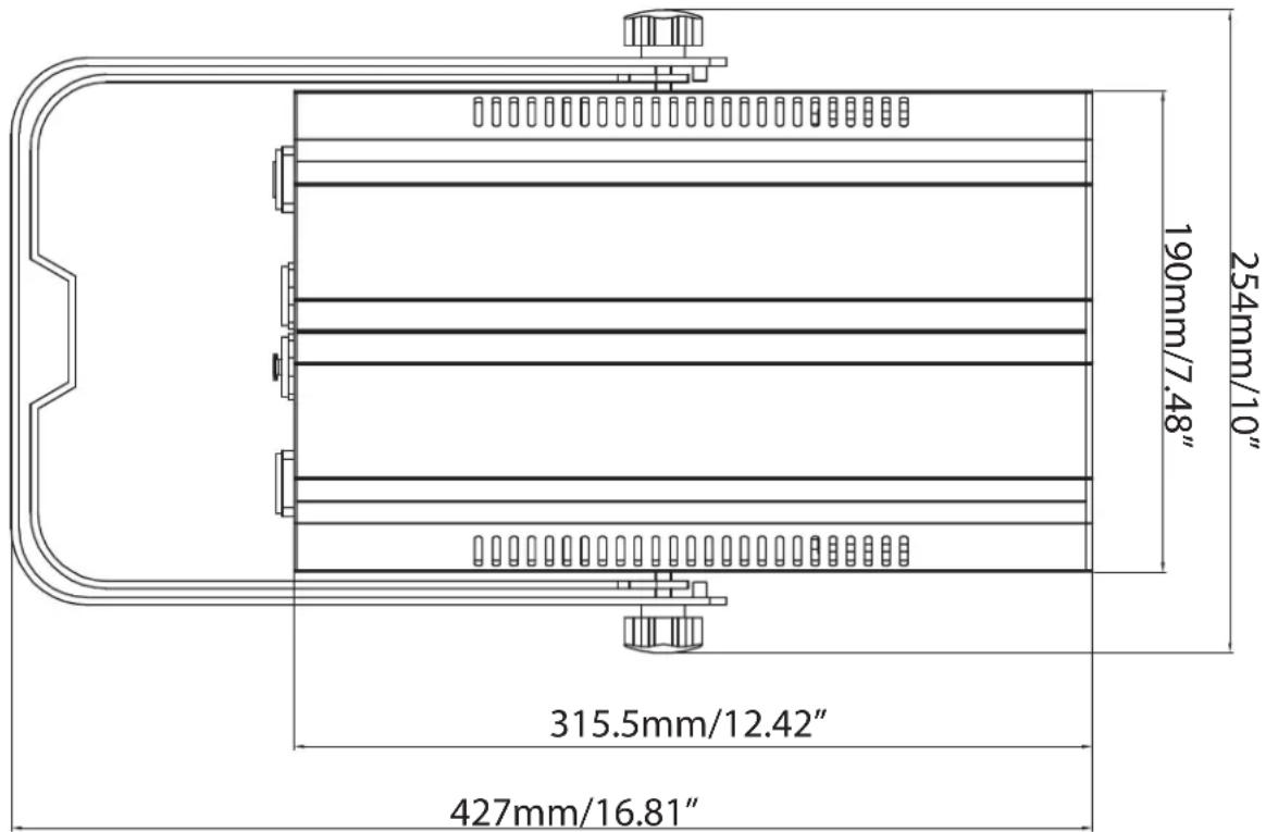 254mm/10" 190mm/7.48" 315.5mm/12.42" 427mm/16.81"