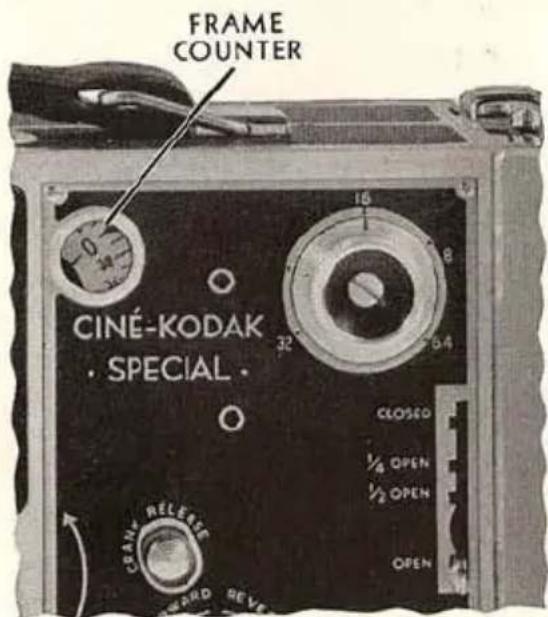 FRAME COUNTER CINE-KODAK SPECIAL CLOSED ½ OPEN ½ OPEN OPEN