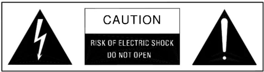 CAUTION RISK OF ELECTRIC SHOCK DO NOT OPEN