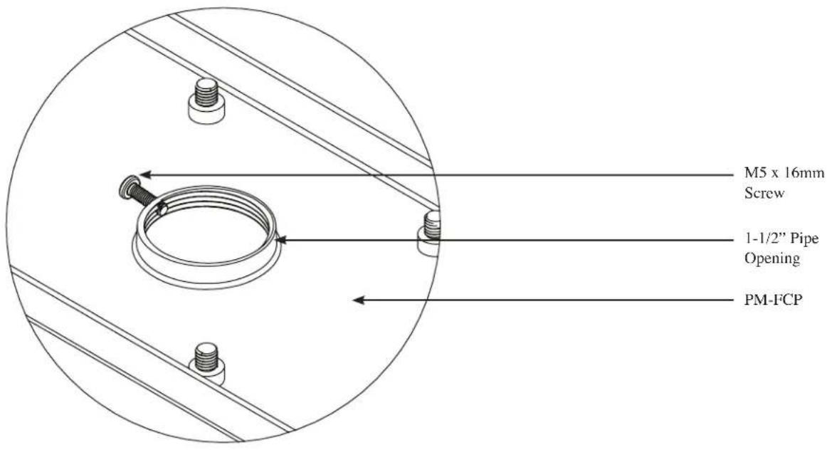 M5 x 16mm Screw 1-1/2" Pipe Opening PM-FCP