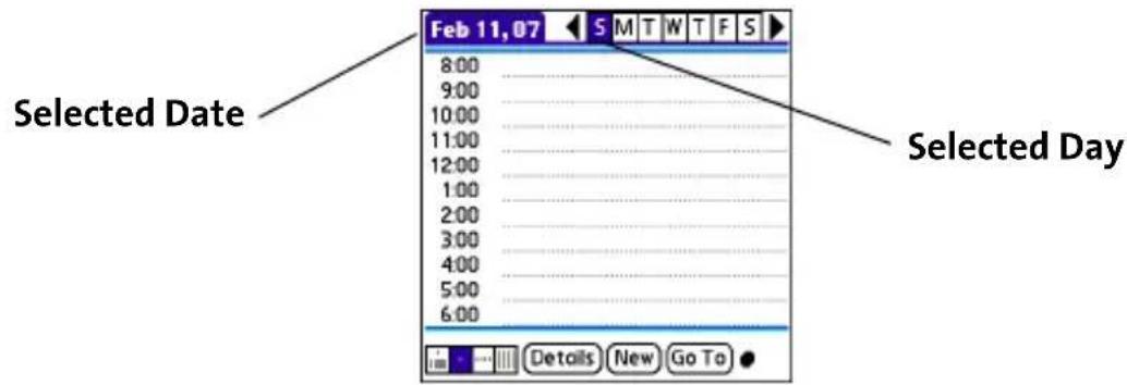 Feb 11, 07 S MT W T F S 8:00 9:00 10:00 11:00 12:00 1:00 2:00 3:00 4:00 5:00 6:00 Selected Date Selected Day Details New Go To