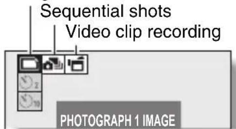 Sequential shots Video clip recording PHOTOGRAPH 1 IMAGE