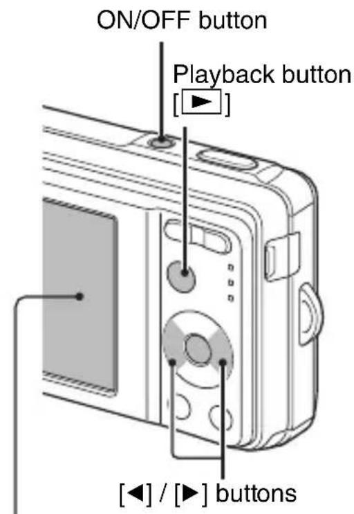 ON/OFF button Playback button [◀] / [▶] buttons