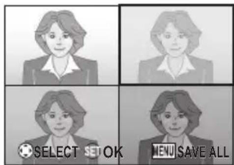 SELECT SET OK MENU SAVE ALL