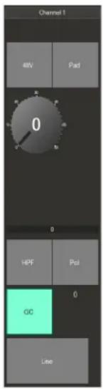 Channel 1 48V Pad 0 HPF Pol 0 GIC Line