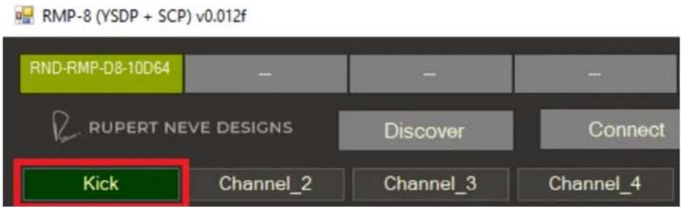 RMP-8 (YSDP + SCP) v0.012f RND-RMP-D8-10D64 -- -- -- RUPERT NEVE DESIGNS Discover Connect Kick Channel_2 Channel_3 Channel_4