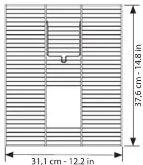 37,6 cm - 14.8 in 31,1 cm - 12.2 in