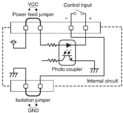 TOA SX-2100AO - [Connecting control input terminals to the TT-104B program timer] - 2