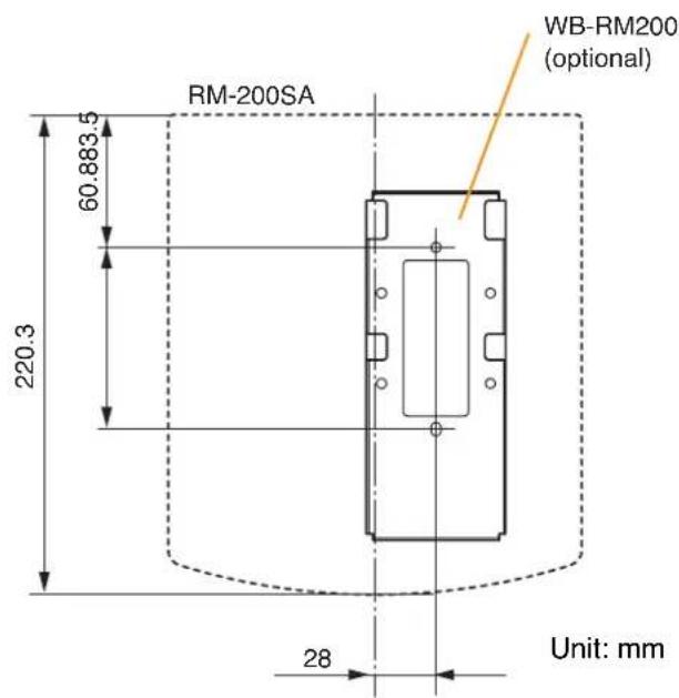 RM-200SA 60.883.5 220.3 28 Unit: mm WB-RM200 (optional)