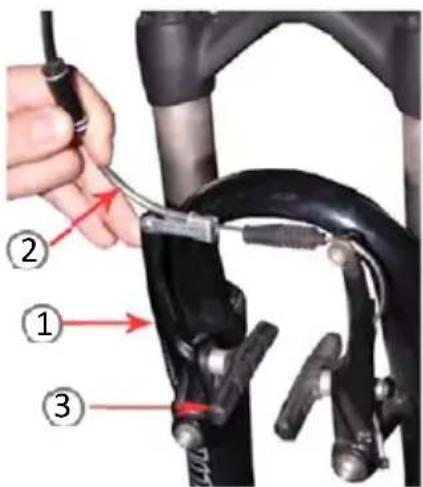 MS Energy eBike c101 - Instalarea roții față cu eliberare rapidă și a frânei V * - 1