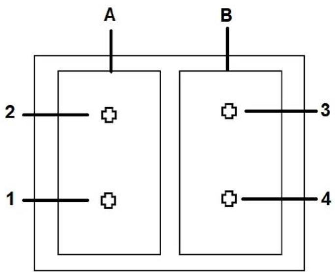 A B 2 3 1 4