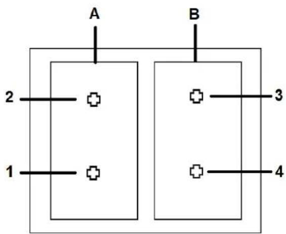 A B 2 3 1 4