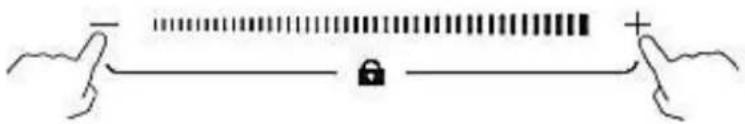 Diagram showing a hand holding a bar with a lock, connected to a plus sign and another hand holding a cross.
