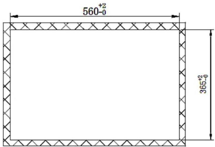 560⁺²₋₀ 365⁺²₋₀