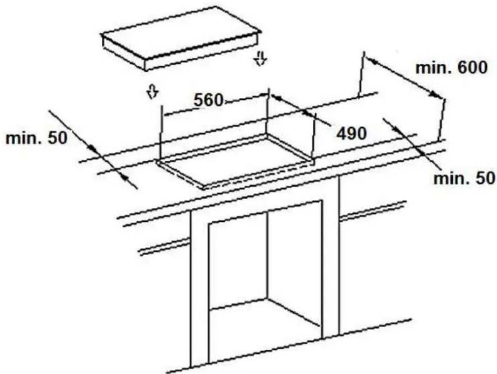 Wolkenstein WMOC 9-DO - Installation of the hob - 2