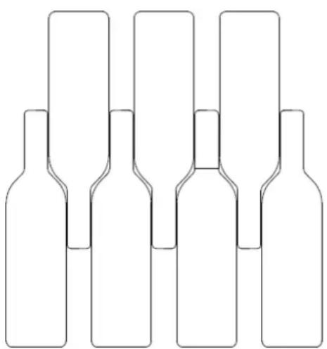 Wolkenstein UWTS129-46ED - Recommended storage / arrangement of wine bottles - 1