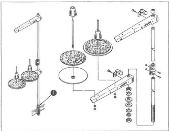 JUKI DSU-145 - 糸立装置の取り付け - 1