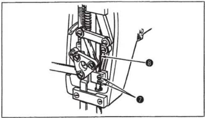 Technical diagram of a mechanical device with numbered components labeled 7 and 8