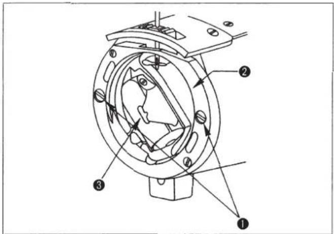 Technical diagram of a mechanical device with numbered components and directional arrows indicating flow or movement.