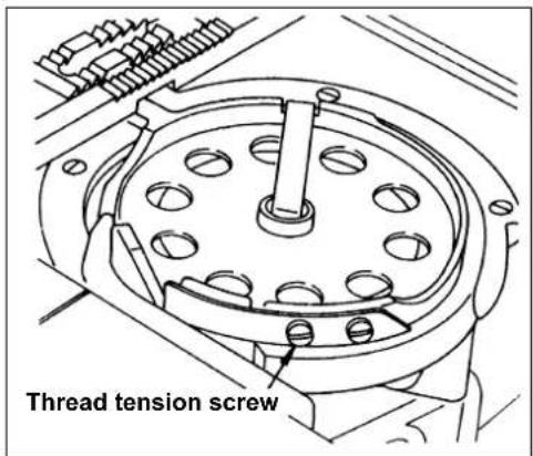 Thread tension screw