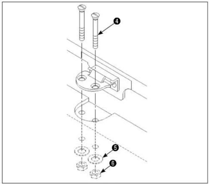 Technical diagram of a mechanical assembly with numbered components and alignment lines