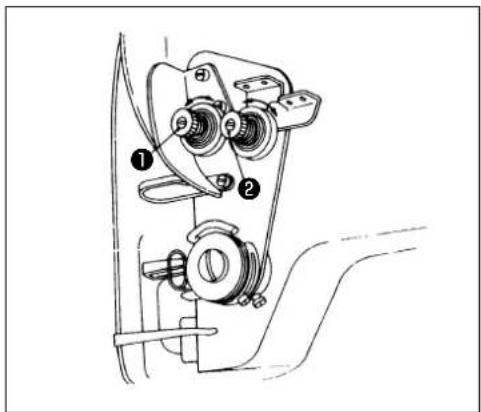 Technical diagram of a mechanical device with numbered components and labeled parts