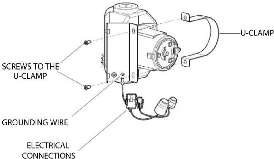 SCREWS TO THE U-CLAMP GROUNDING WIRE ELECTRICAL CONNECTIONS n4856a U-CLAMP