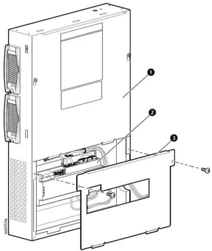 Technical diagram of an internal server rack with labeled components in Chinese