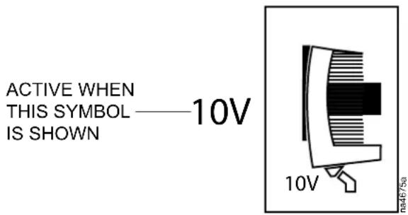 ACTIVE WHEN THIS SYMBOL —— 10V IS SHOWN 10V na4675a