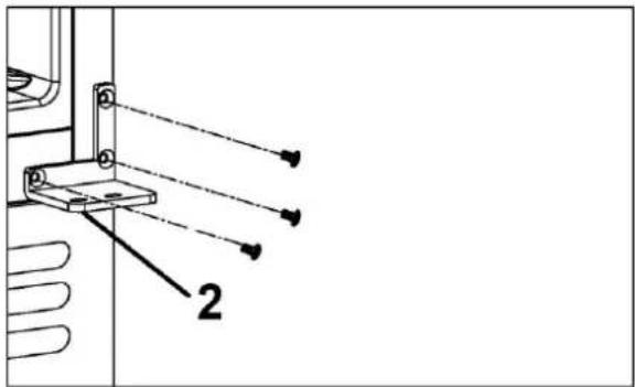 Technical diagram showing a mechanical assembly with labeled parts and directional arrows indicating motion or force vectors.