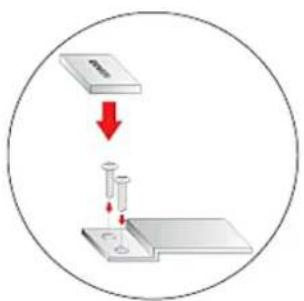 Diagram showing a step-by-step process with a downward arrow and red arrows indicating direction, possibly illustrating a procedure or workflow.
