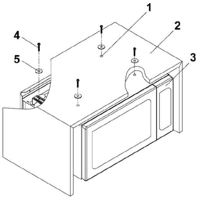 Technical diagram of a cabinet or enclosure with numbered components for identification