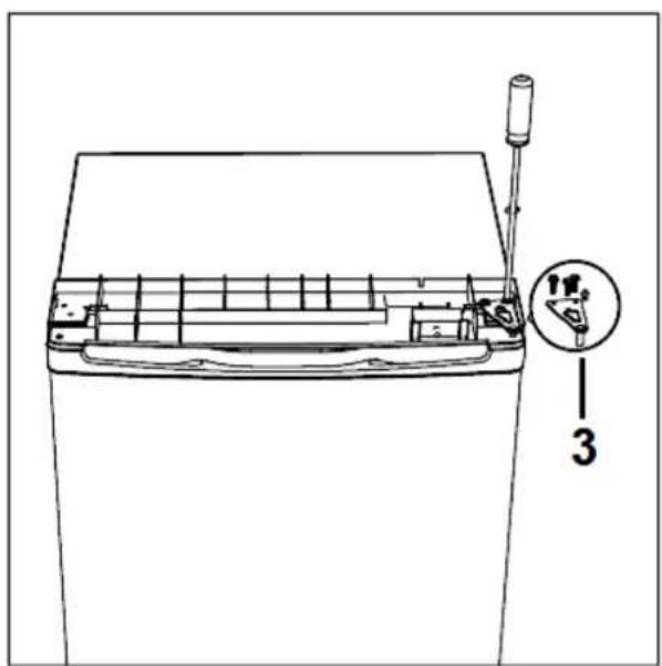Technical diagram of a mechanical device with labeled parts and a numbered annotation '3'