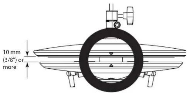 10 mm (3/8") or more