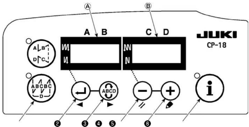 A B C D JUKI CP-18 A B C D A B C D ABCBC V V D N N + ABCD - + i ② ③ ④ ⑤ ⑥