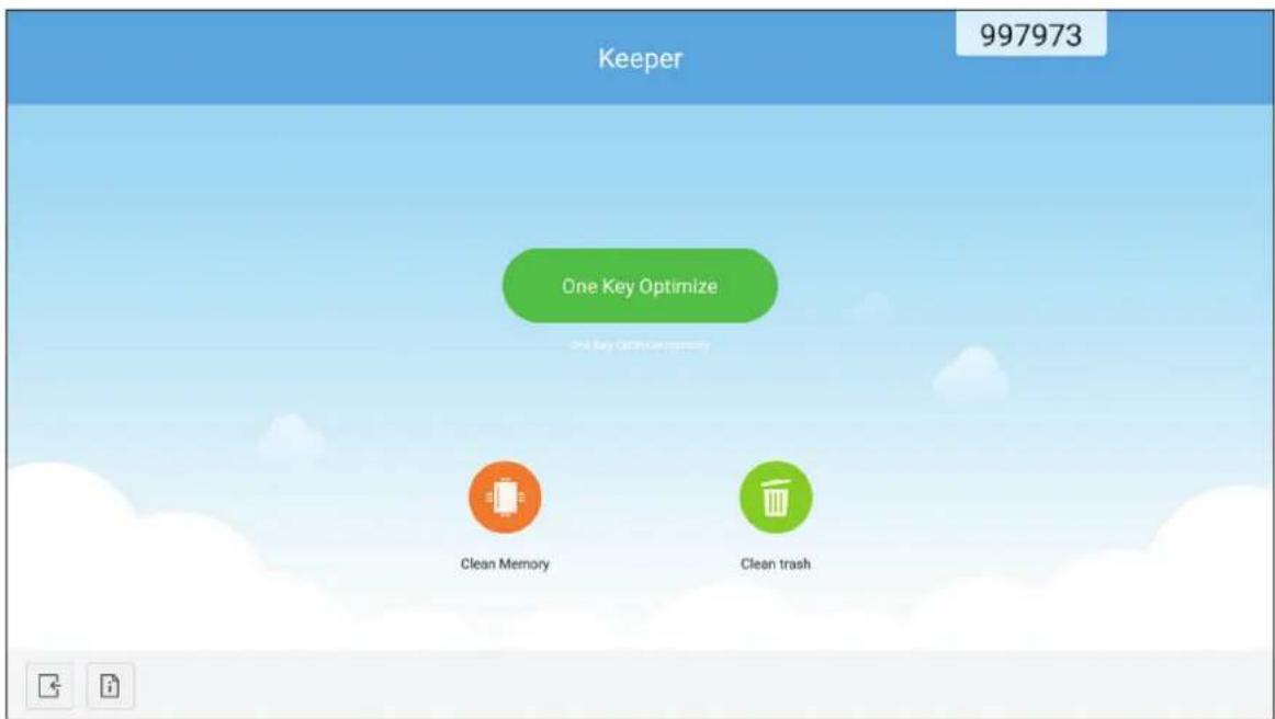 Keeper 997973 One Key Optimize Clean Memory Clean trash
