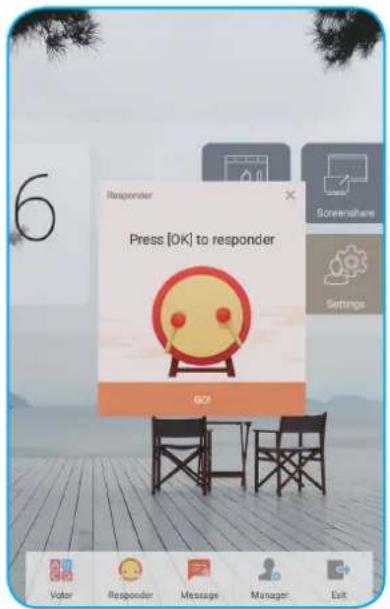 Responder Press [OK] to responder 823 Voter Responder Message Manager Exit