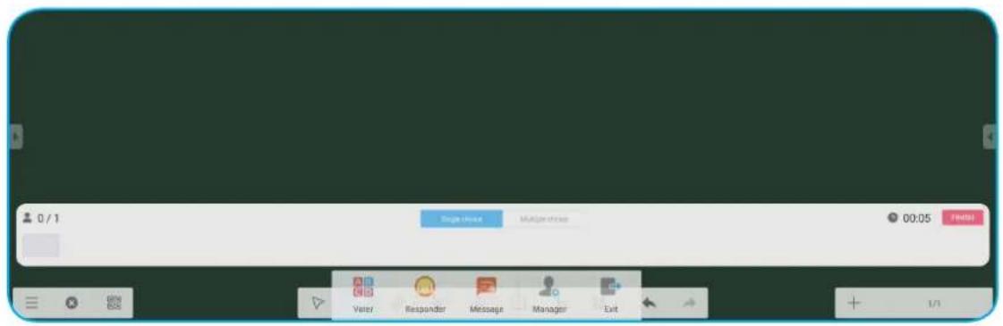 0 / 1 Page Show Multiplexion 00:05 Print Vater Responder Message Manager Exit 1/1