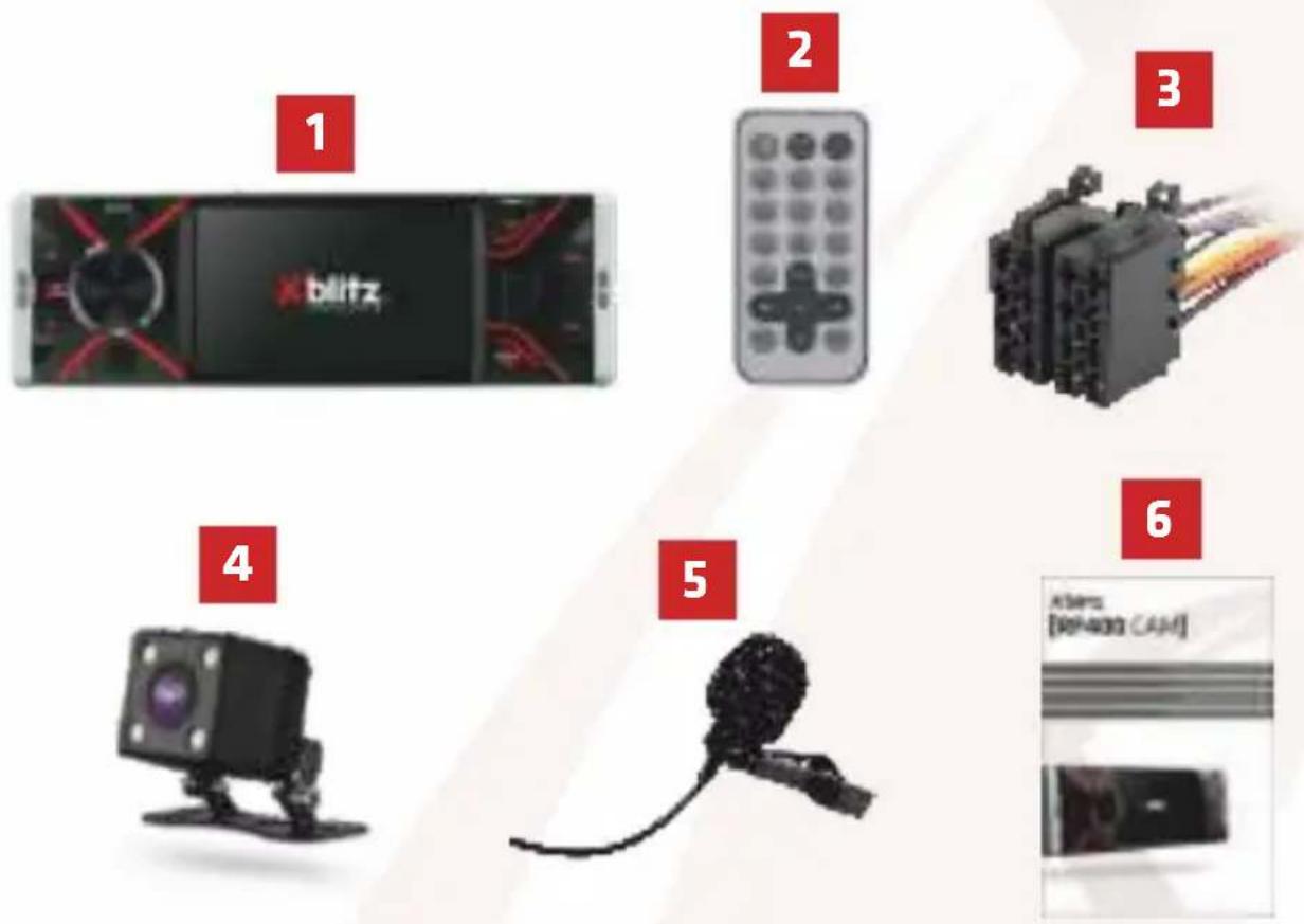 Xblitz RF400 CAM - INHALT DES KITS - 1