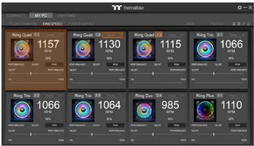 THERMALTAKE TOUGHFAN 14 - Case Fan Speed Information and Settings - 1