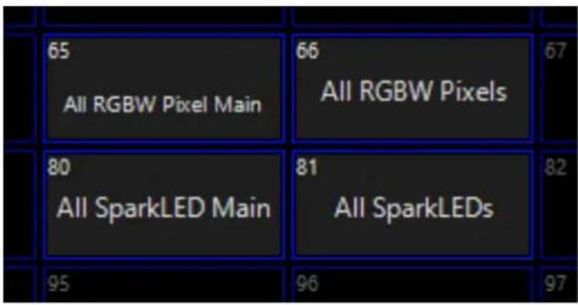 65 All RGBW Pixel Main 66 All RGBW Pixels 80 All SparkLED Main 81 All SparkLEDs 95 96 97