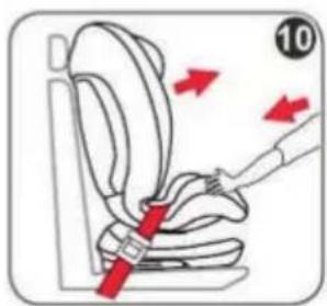 Chipolino Techno - INSTALLATION OF THE CAR SEAT group I WITH 3-POINT SAFETY BELT OF THE VEHICLE ("FORWARD FACING") - 10