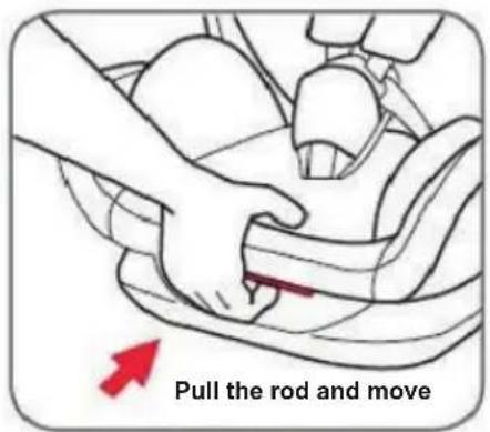 Pull the rod and move