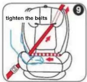 tighten the belts 9