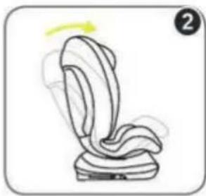 Chipolino Techno - INSTALLATION OF THE CAR SEAT group I WITH 3-POINT SAFETY BELT OF THE VEHICLE ("FORWARD FACING") - 2