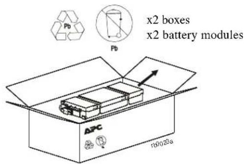 Pb x2 boxes x2 battery modules A2C 10/1028a