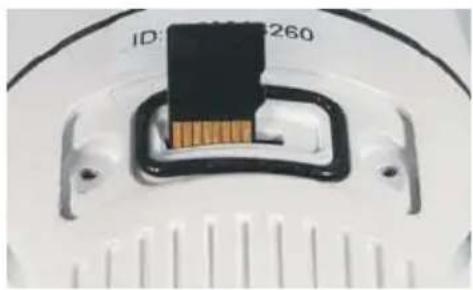 STABO WLAN outdoorcam_fisheye 180° HD 510914 - Inserting a microSD card (max. storage capacity of 128ÊGB) - 1