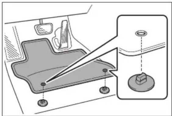 Diagram of a car interior showing dashboard, seatbelt, and dashboard with labeled parts and an inset view of the seatbelt component.