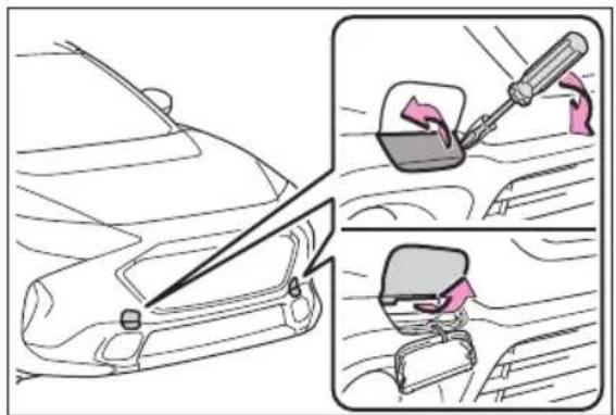 Diagram illustrating car safety inspection steps with labeled diagrams and tool icons