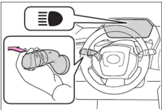 Diagram illustrating a car steering wheel with a hand holding a steering wheel and a close-up of the wheel's grip, accompanied by a warning symbol.